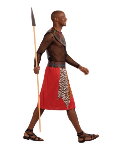 Costume Masai Homme Taille L | Costumes pour Adultes Le Roi du Carnaval